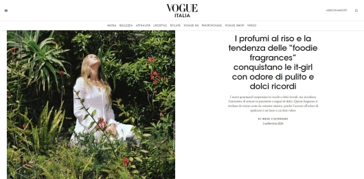 Etat Libre d'Orange su Vogue 3 Settembre 2024